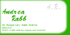 andrea rabb business card